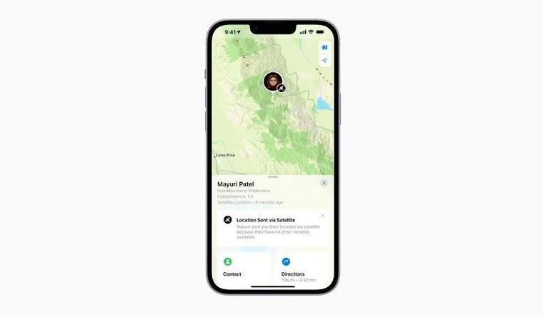 比如苹果14维修分享iPhone14系列中 FindMy功能通过卫星分享位置方法教程 