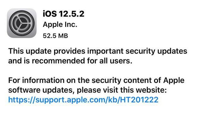 比如苹果手机维修分享iOS12.5.2发布，建议所有老苹果用户安装 